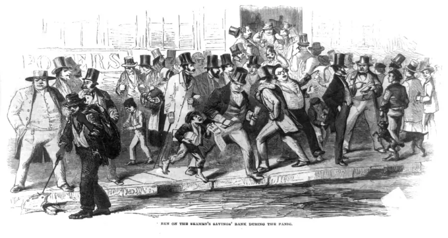The Panic of 1857 card
