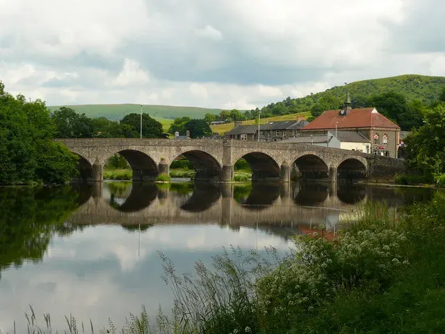 La carte Builth Wells