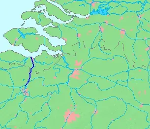 La carte Canal Gand-Terneuzen