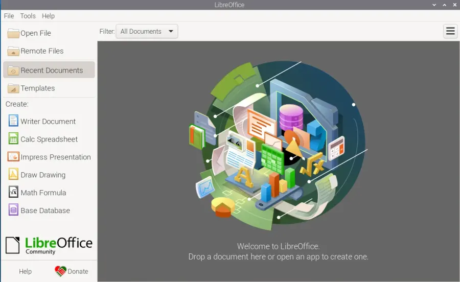 La carte LibreOffice