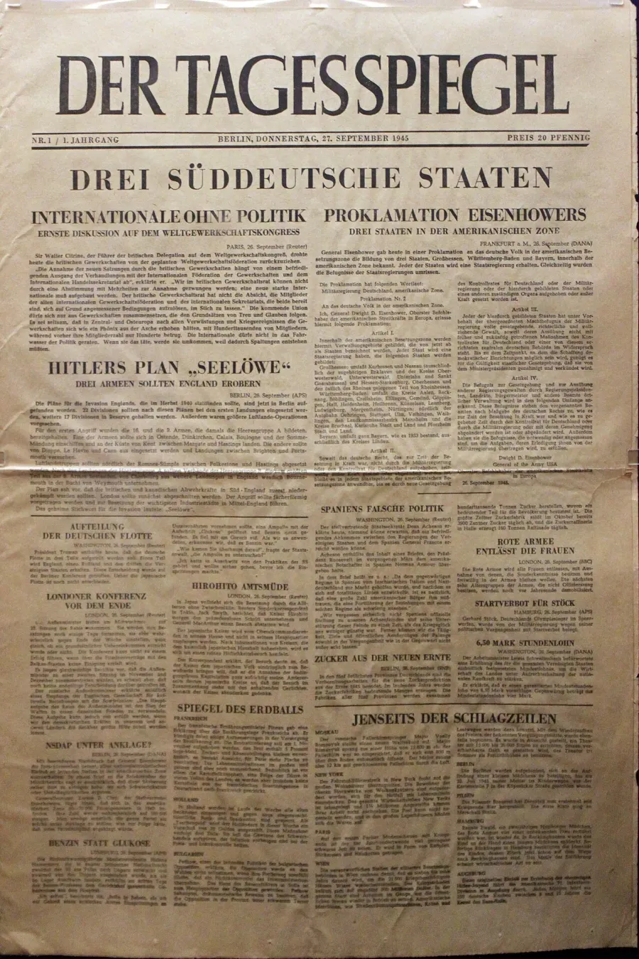 The Der Tagesspiegel card