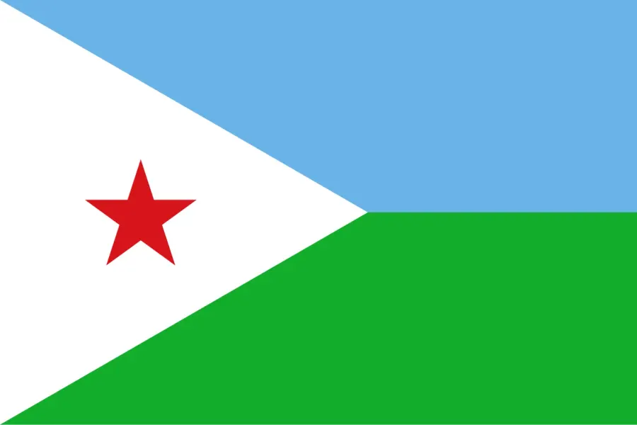 The Flag of Djibouti card