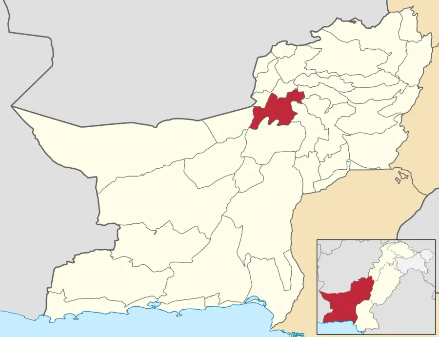 La carte District de Mastung