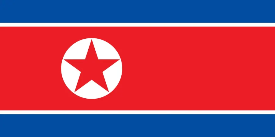 La carte Drapeau de la Corée du Nord
