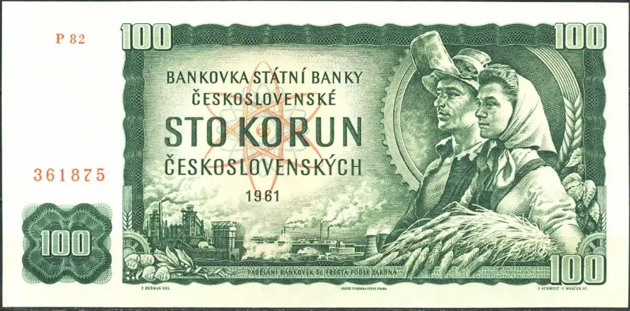 The Czechoslovak koruna card