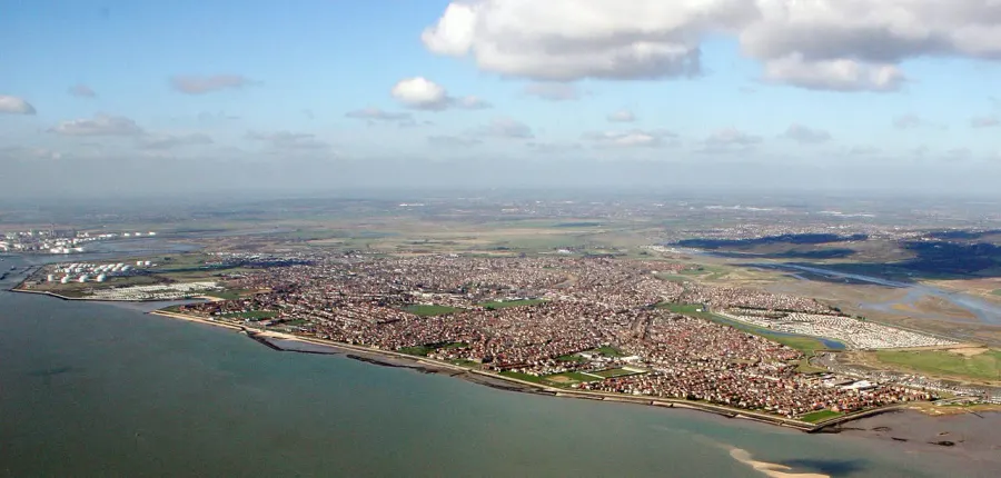 La carte Canvey Island