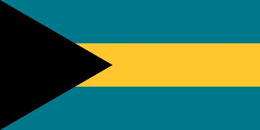 The Flag of the Bahamas card