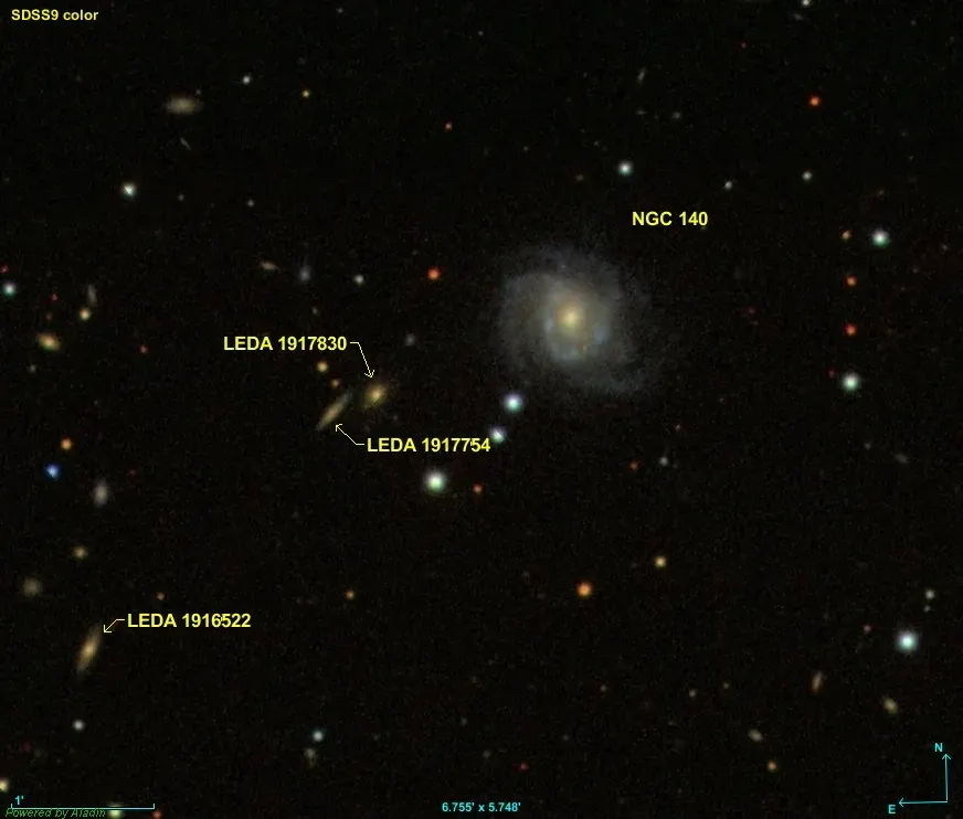 La carte NGC 140