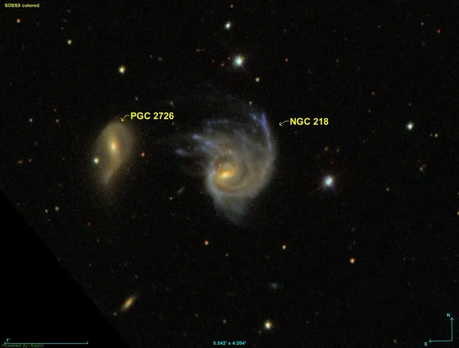 La carte NGC 218