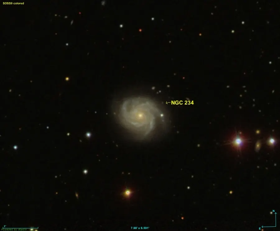 La carte NGC 234