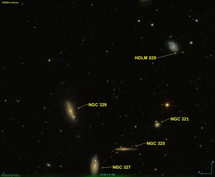 La carte NGC 325