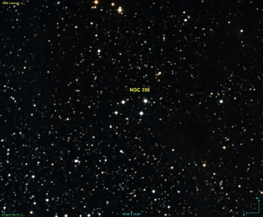 La carte NGC 358