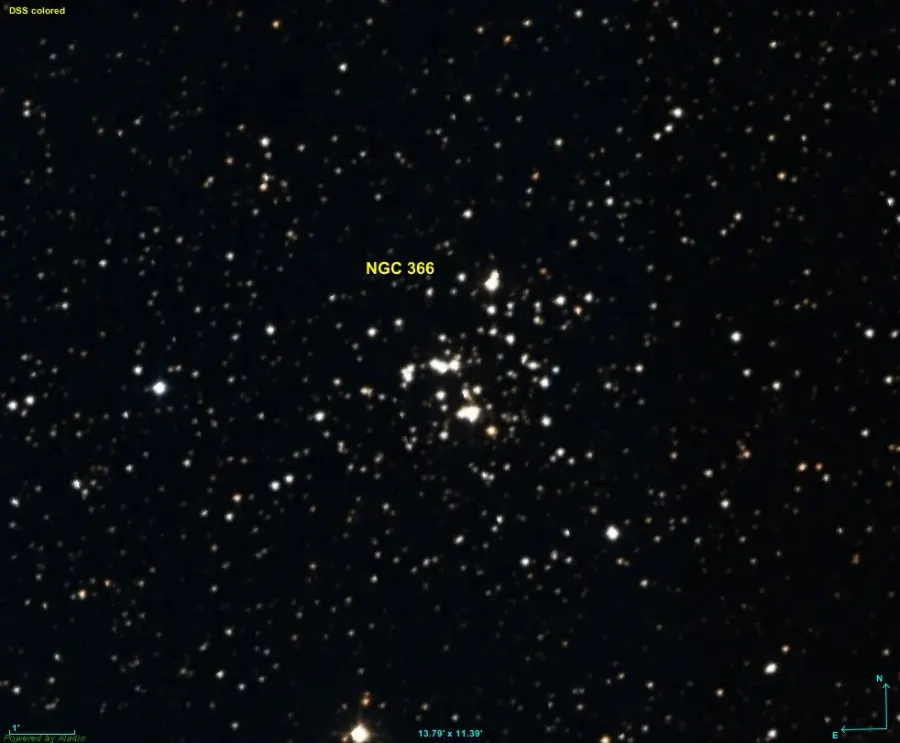 La carte NGC 366