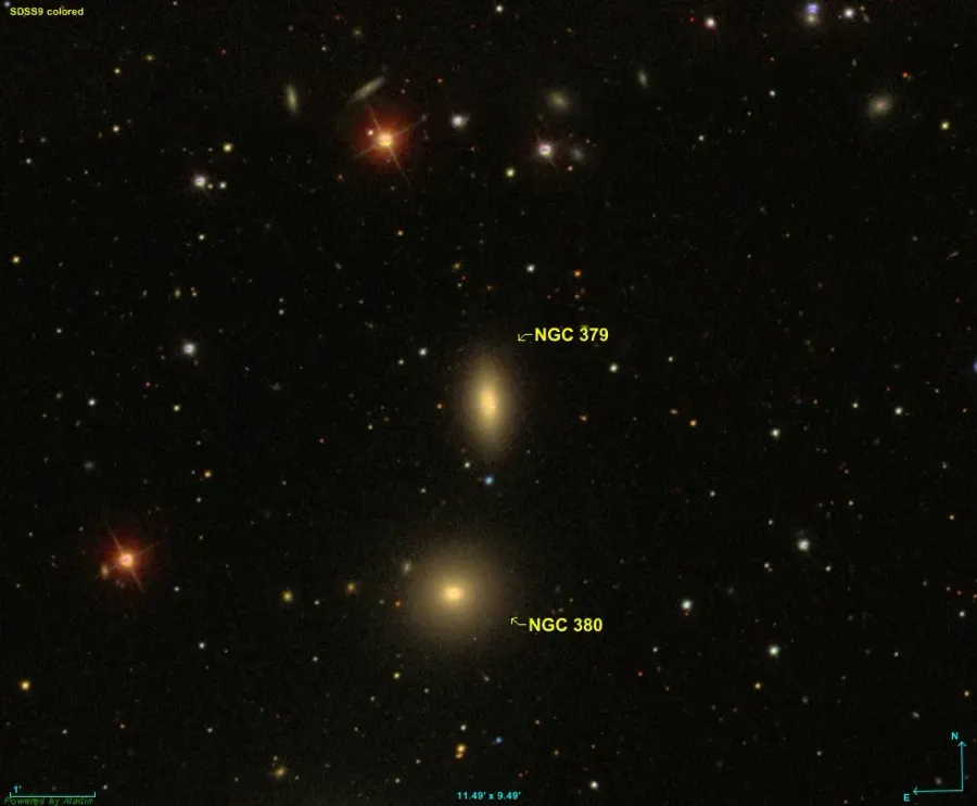 La carte NGC 379