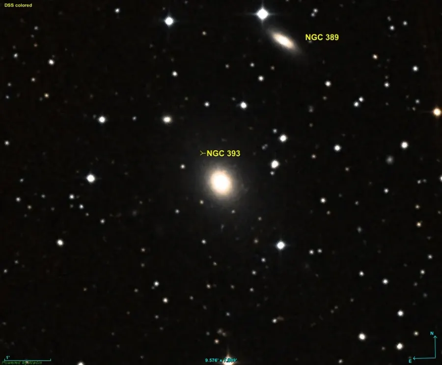 La carte NGC 393