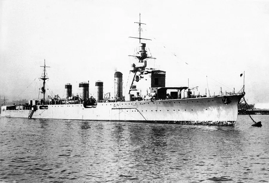 The Japanese cruiser Naka card