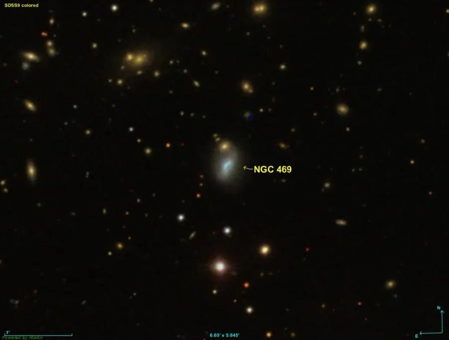 La carte NGC 469