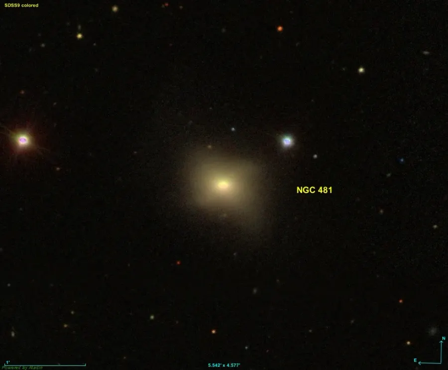 La carte NGC 481