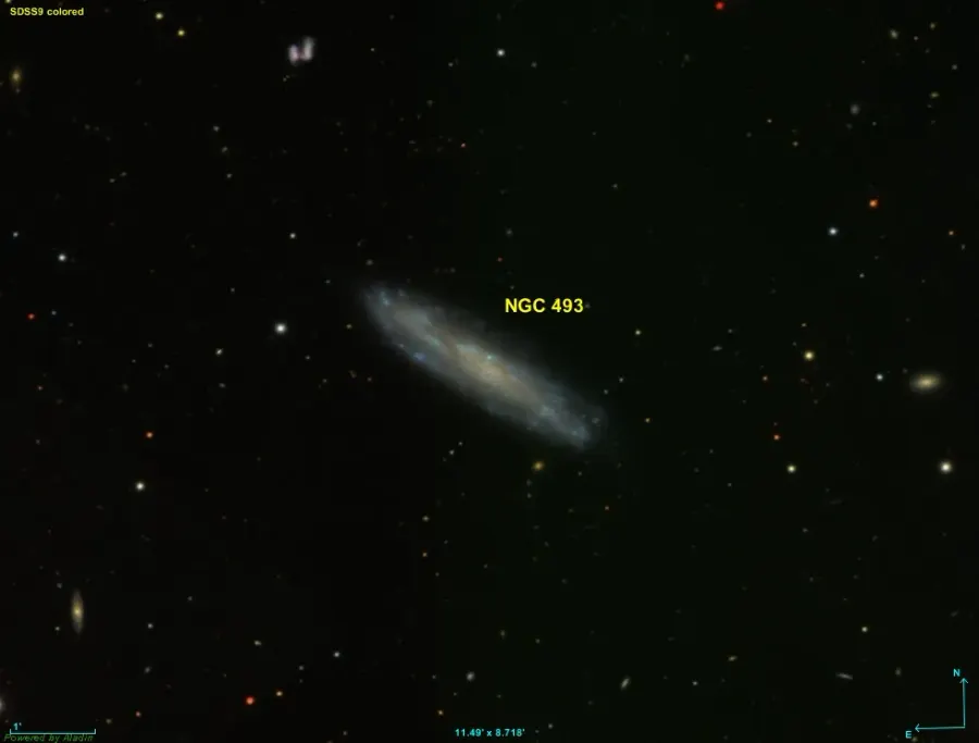 The NGC 493 card