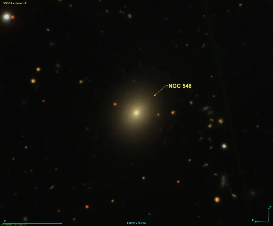 La carte NGC 548