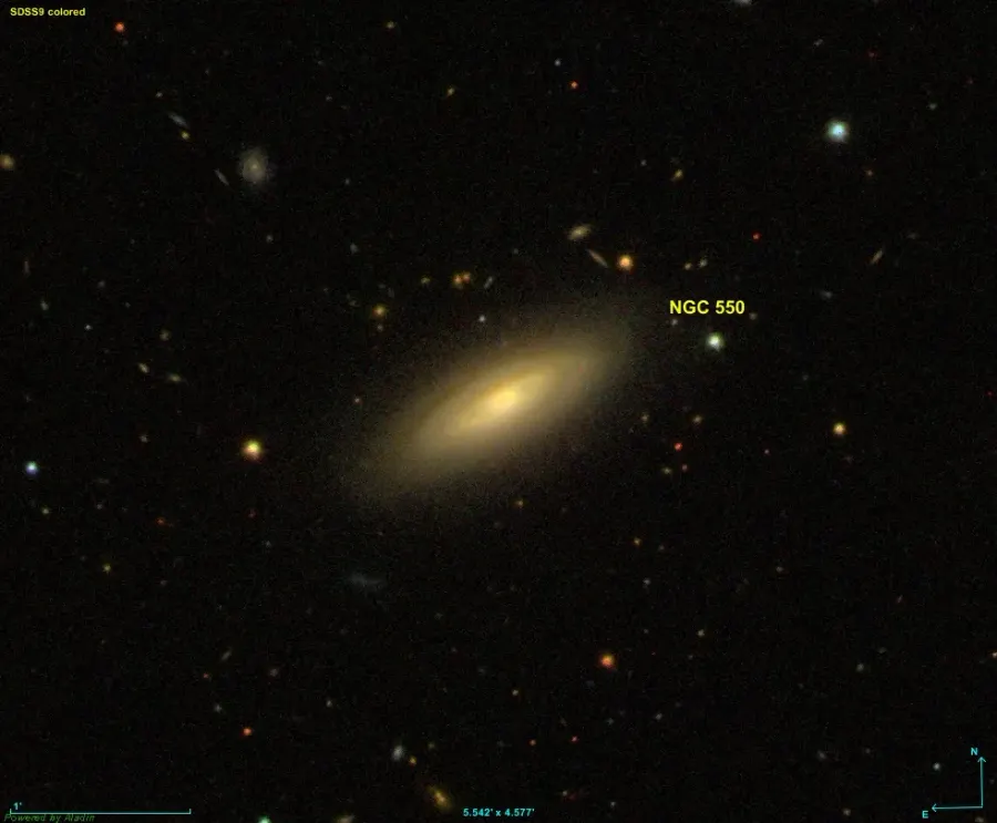La carte NGC 550