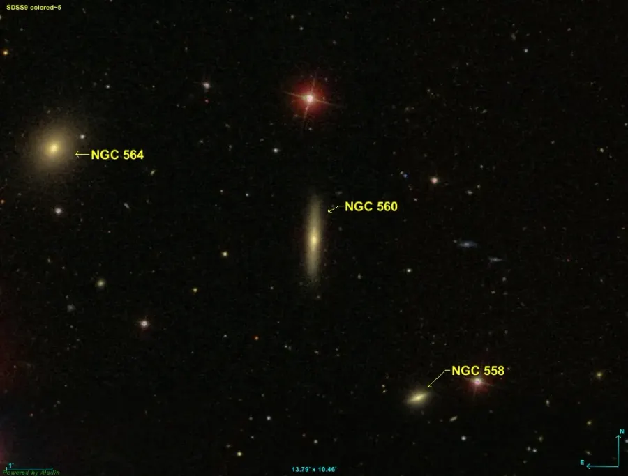 La carte NGC 560