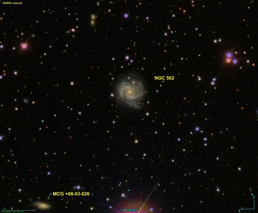 La carte NGC 562