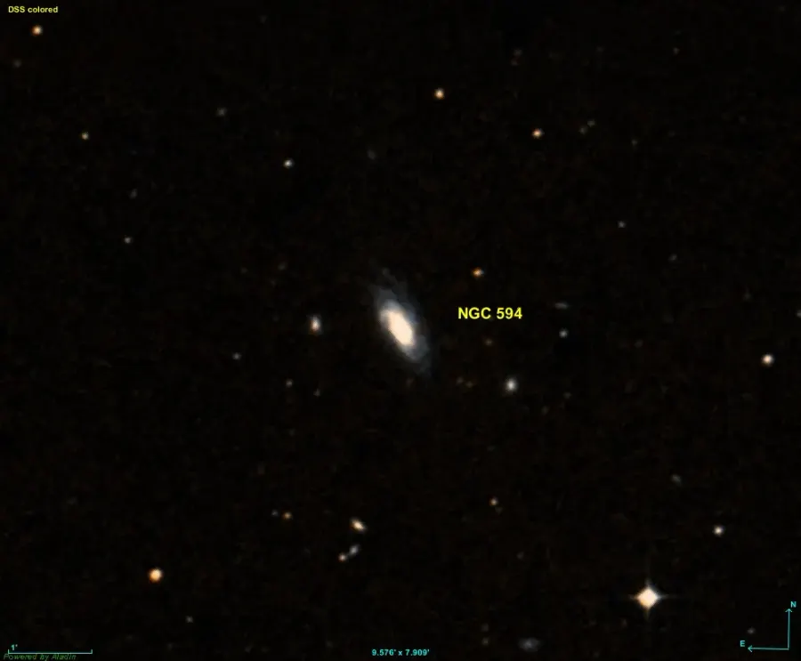 La carte NGC 594