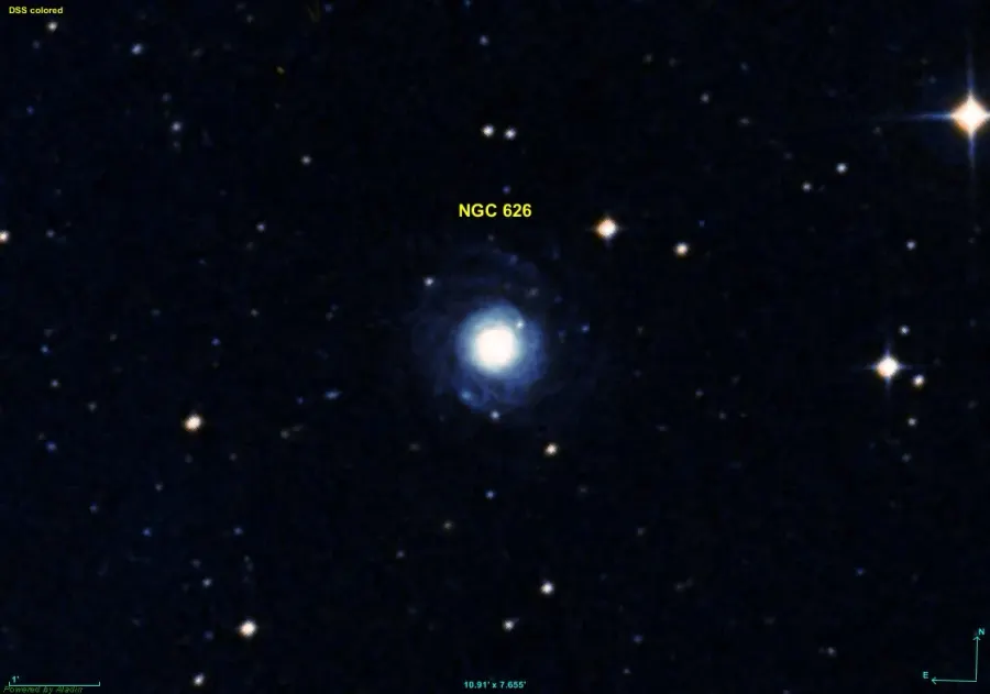 La carte NGC 626