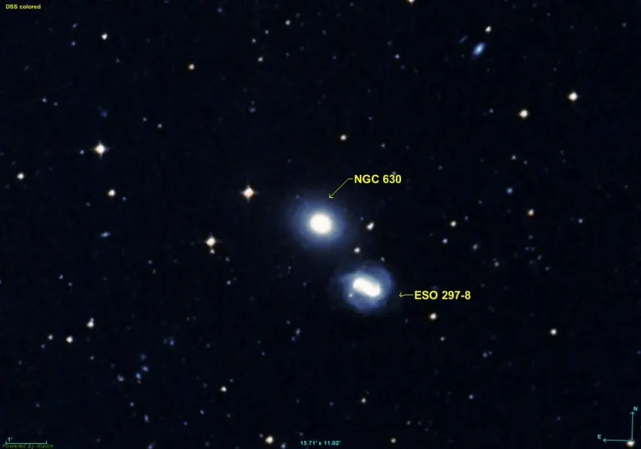 La carte NGC 630