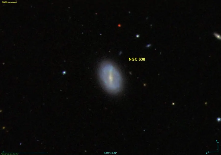 La carte NGC 638