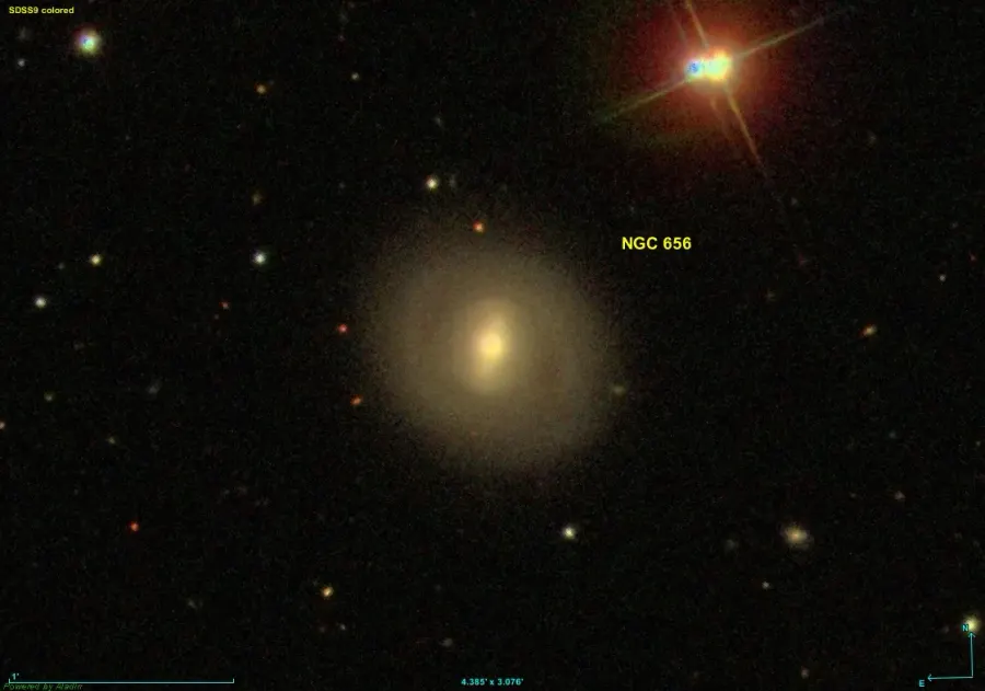 La carte NGC 656