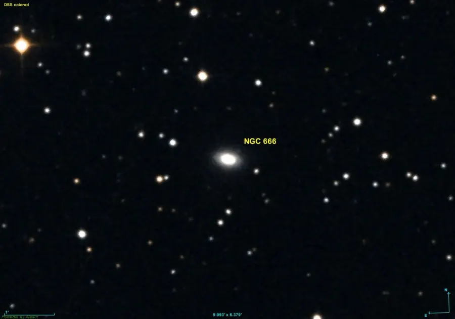 La carte NGC 666