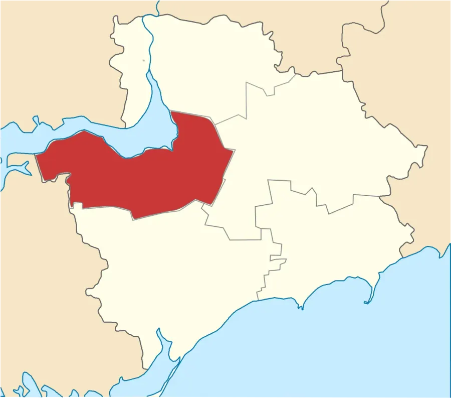 La carte Raïon de Vassylivka