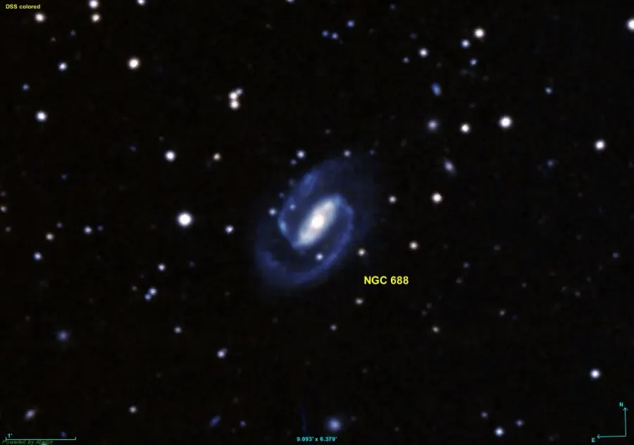 La carte NGC 688