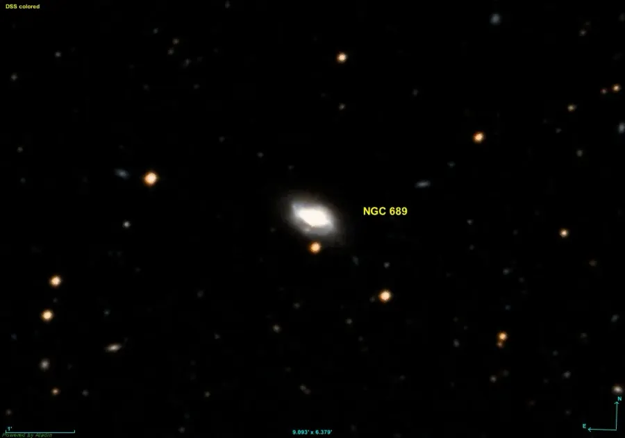 La carte NGC 689