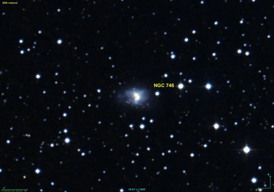 La carte NGC 746