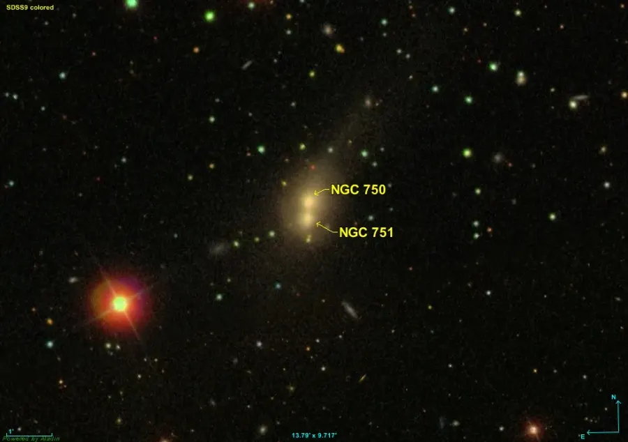 La carte NGC 751