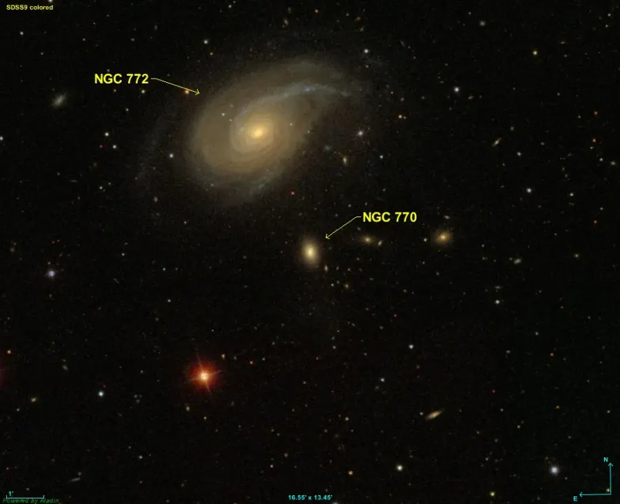 La carte NGC 770