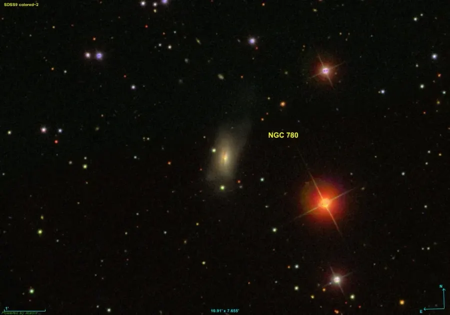 La carte NGC 780