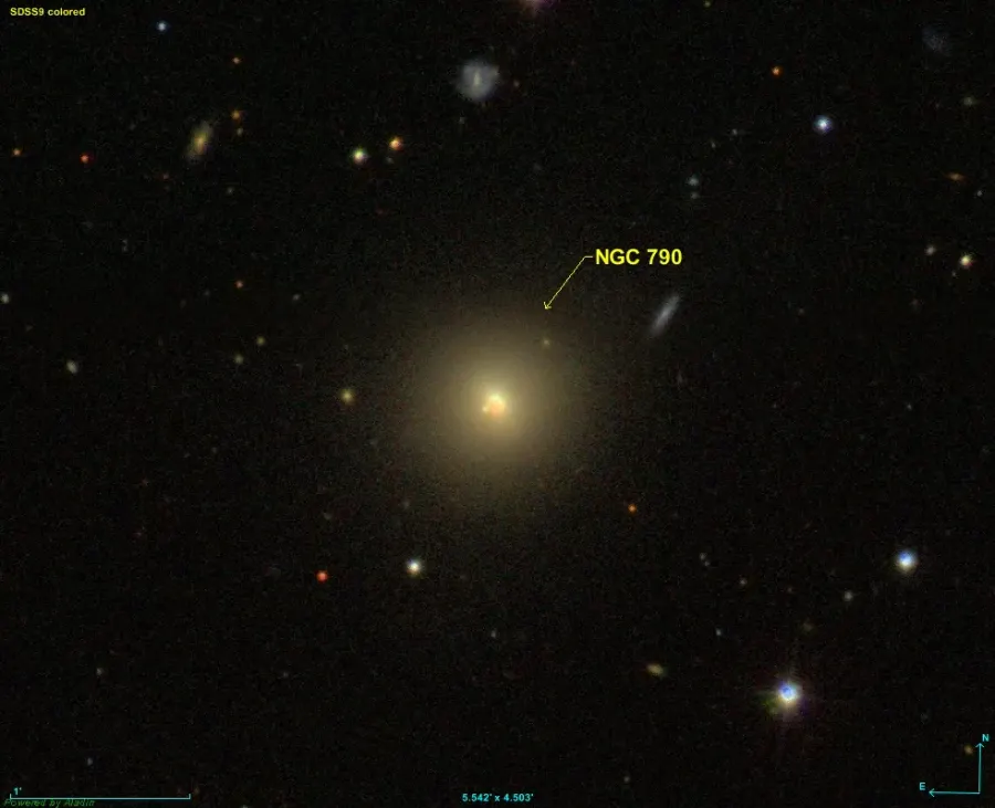 La carte NGC 790