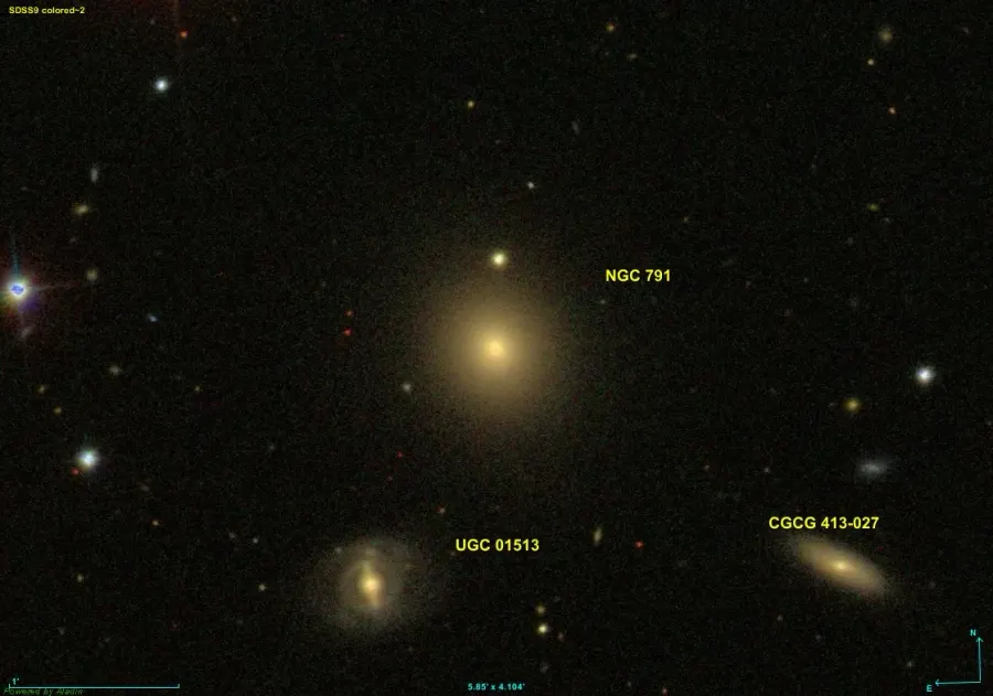 La carte NGC 791