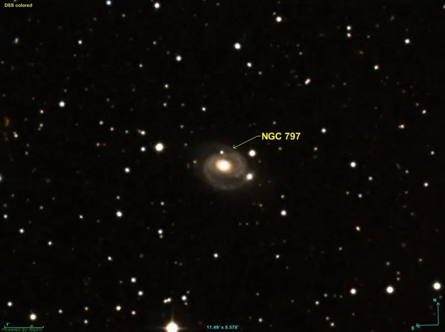 La carte NGC 797