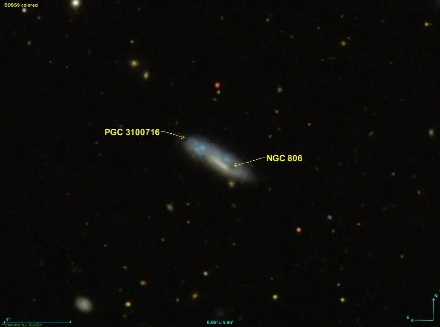 La carte NGC 806