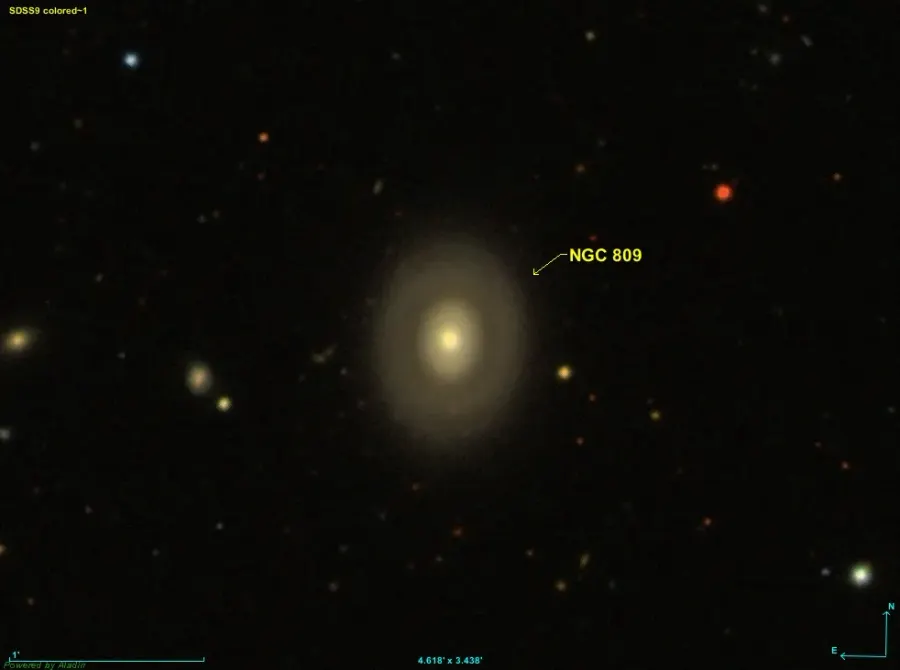 La carte NGC 809