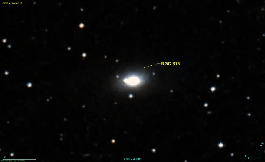 La carte NGC 813