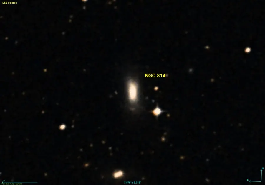 La carte NGC 814