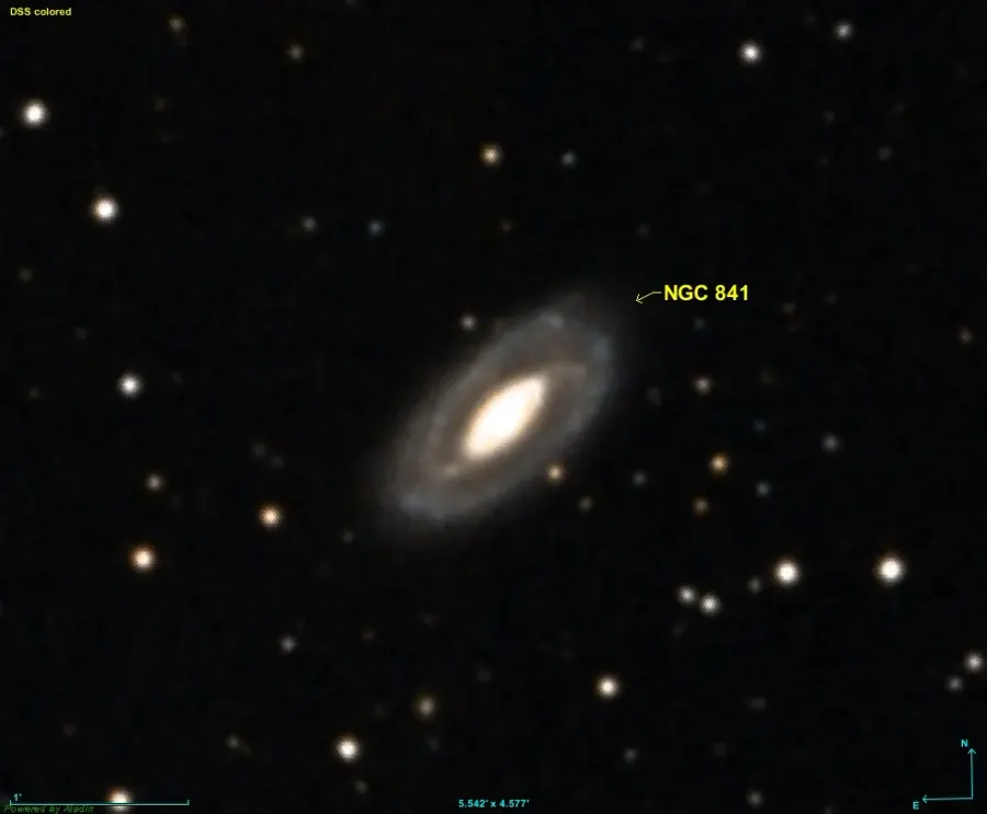 La carte NGC 841