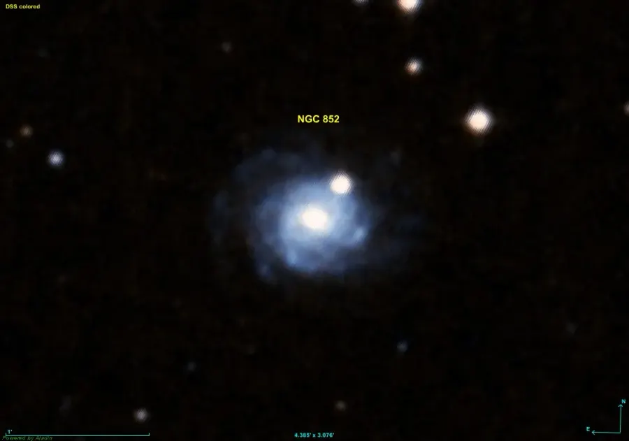 La carte NGC 852