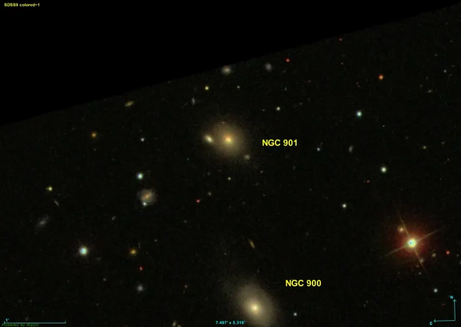 La carte NGC 901